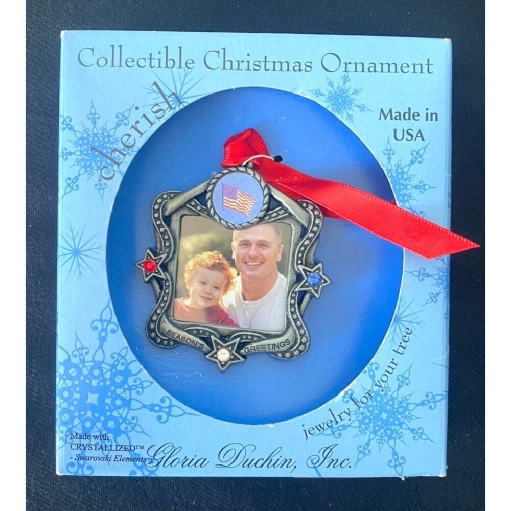 Collectible Christmas Military Ornament by Gloria Duchin Crystallized Swarovski